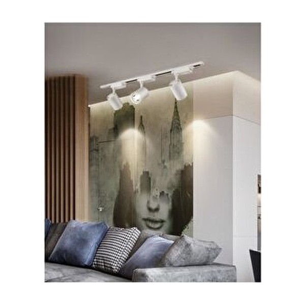 LED 6 Adet 30W Ray Spot Vitrin Armatürü 2 Metre Raylı Spot Lamba Beyaz Kasa Günışığı Renkli Spot - Gri Diğer Fiyatı