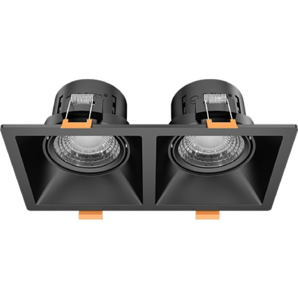 Led House 2 x 8 W Ikili Kare Smd LED Sıva Altı Spot Lamba Tavan Armatür ( Siyah Kasa - 6500K Beyaz Işık ) Spot Fiyatı