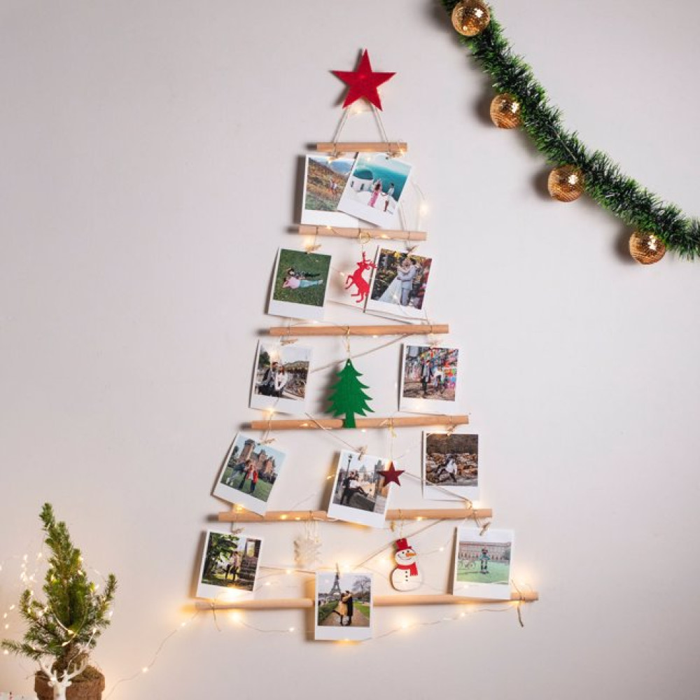 Led Işıklı Ahşap Anı Ağacı ve 20 Pola Kart