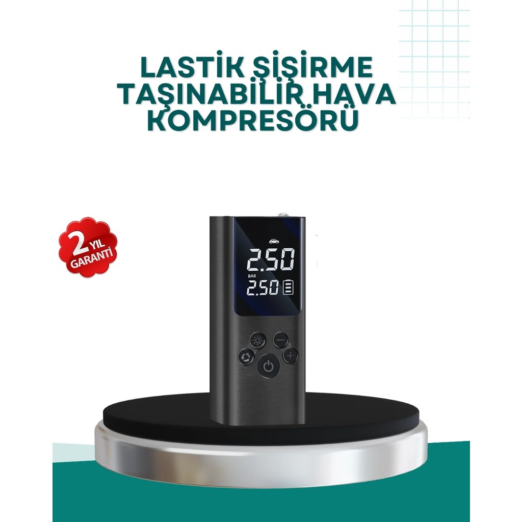 LED Işıklı Dijital Hava Pompası Araba ve Bisiklet Uyumlu Taşınabilir Kompakt Cihaz Bisikletler Fiyatı