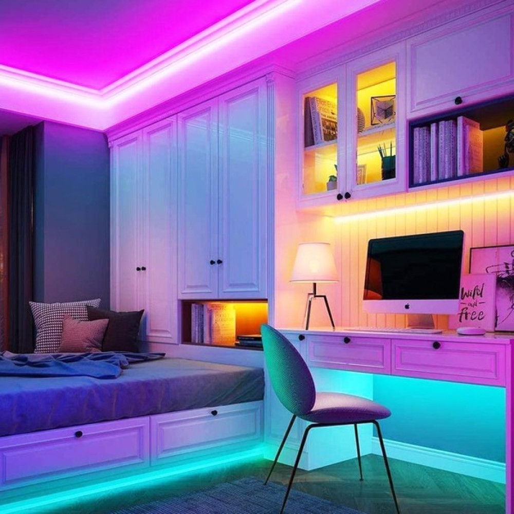 LED Lambader Oda Aydınlatma Sistemi Full Rgb Çok Özellik Full Renk LED Rbg Lambader - Renkli Lambader Fiyatı