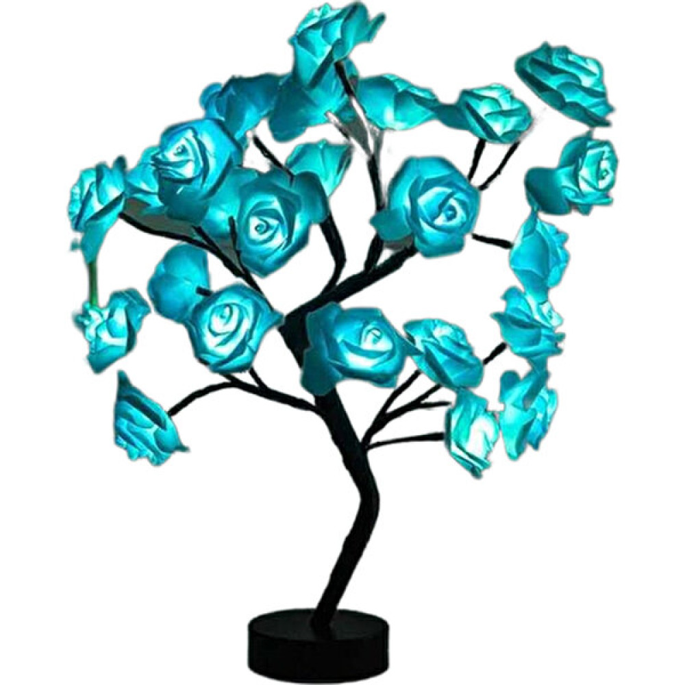 LED Masa Lambası USB Çiçek Ağacı ile Ev Dekorasyon Yatak Odası Hediye Gece Masa Lambası Noel Düğün Yatak Odası (Mavi) - Mavi Avize Fiyatı