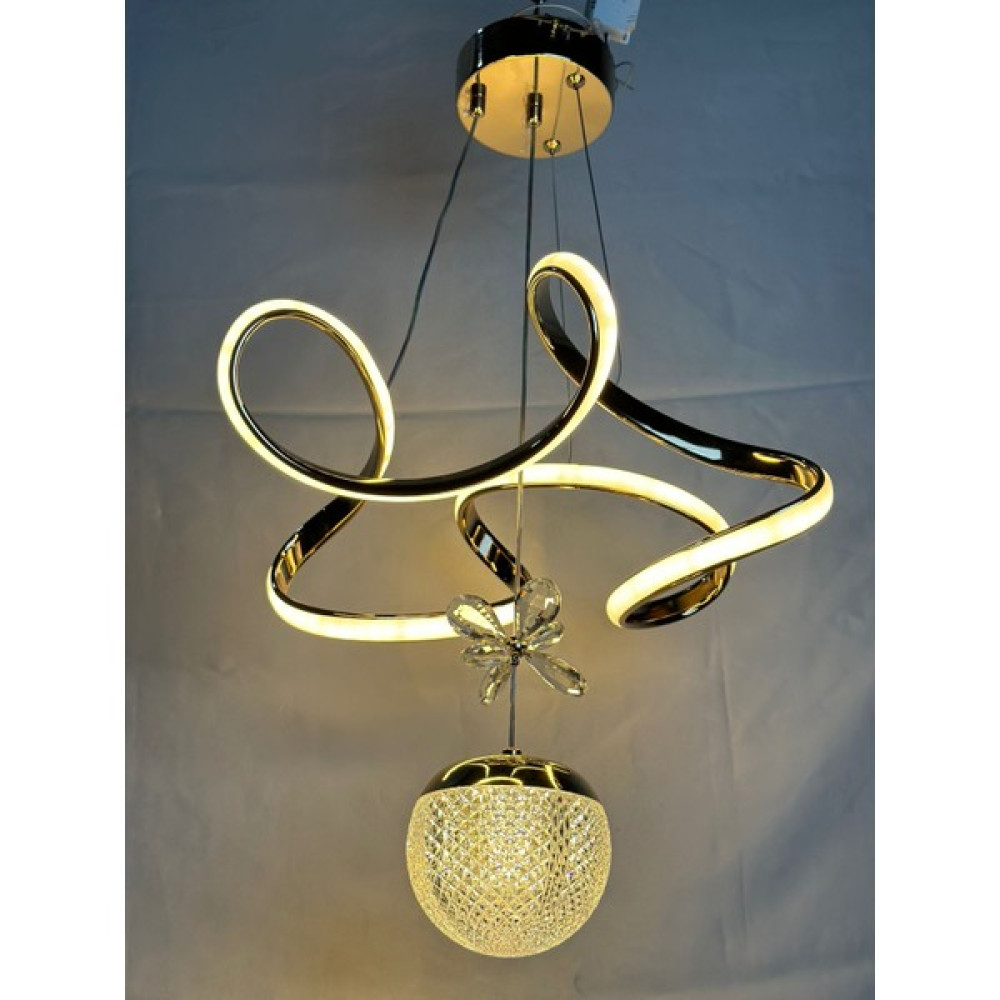 LED Modern Tekli Sarkıt Power LED Avize Gümüş Krom 3 Renk (Beyaz,sarı,g.ışığı). Ledli Avize. - 2'li - Gold Avize Fiyatı
