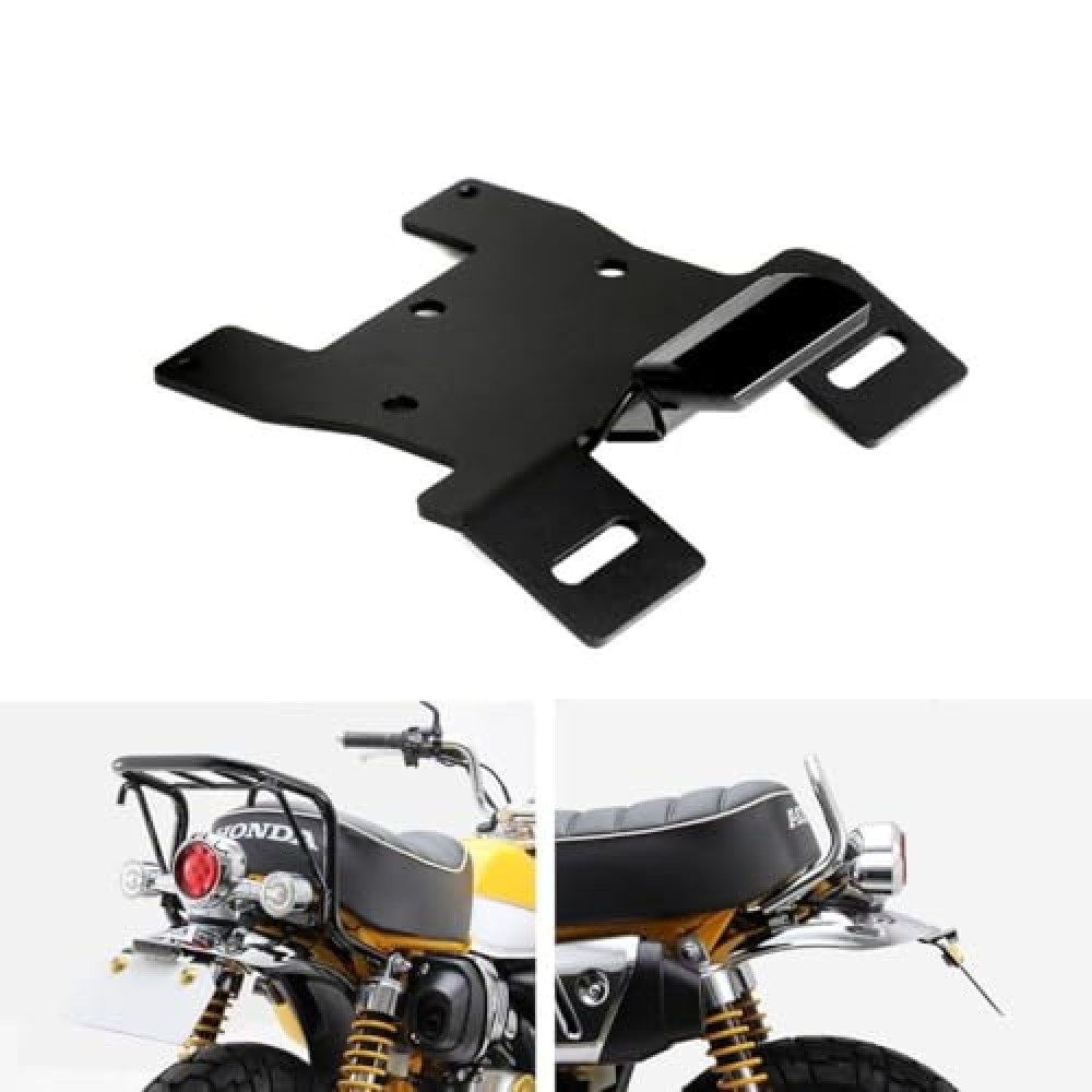 LED Short License Plate Holder Bracket Rear Fender Eliminator Rear Tail Tidy Kit Compatible with MONKEY 125 2018-2024 Z125MA ABS Z125MA Z125M JB02 JB03