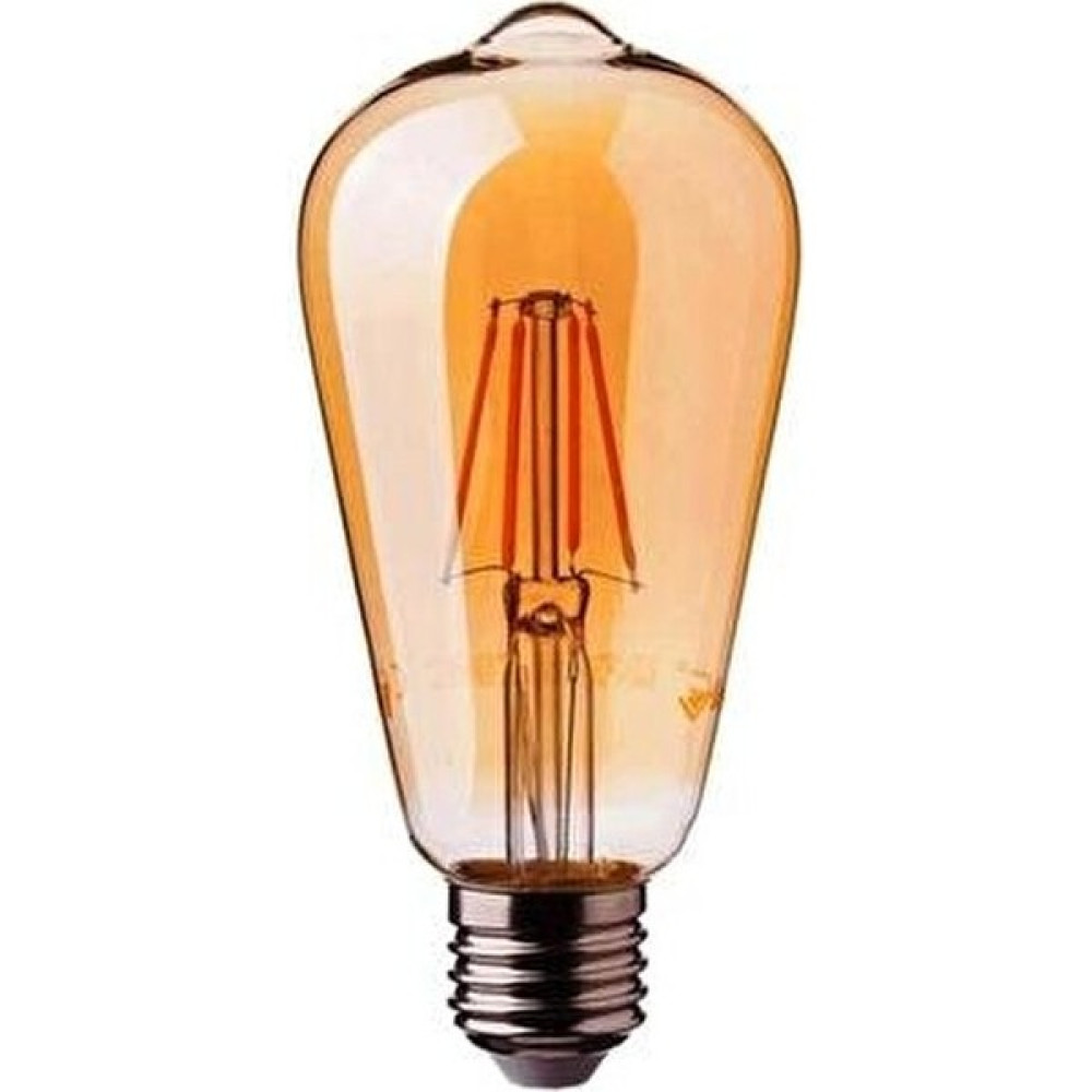 LED ST64 Flamanlı 4W LED Rustik Dekoratif Ampul Vintage Aydınlatma - Sarı - 40 - 40 W Tasarruflu Ampul Fiyatı