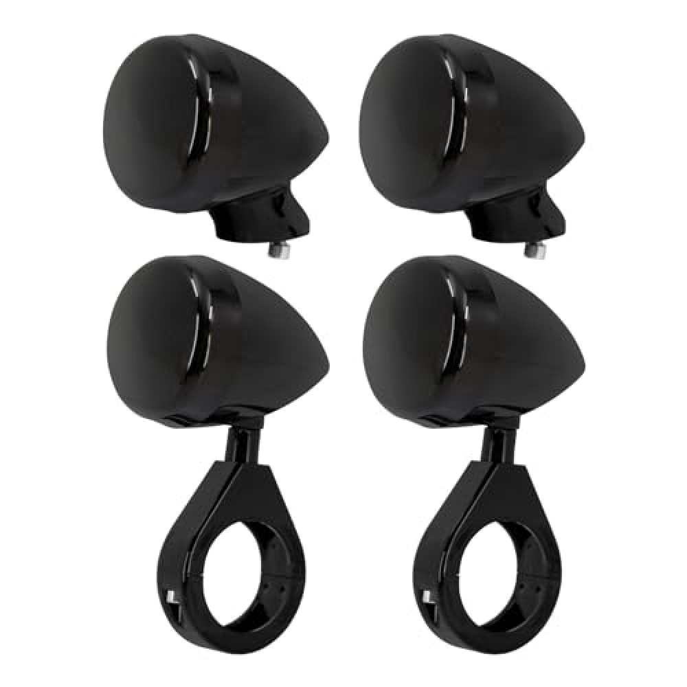 LED Turn Signal Light Indicator Blinker 39mm 41mm Fork Clamp Front Rear Fit For Harley Sportster XL 1200 883 (All Black)