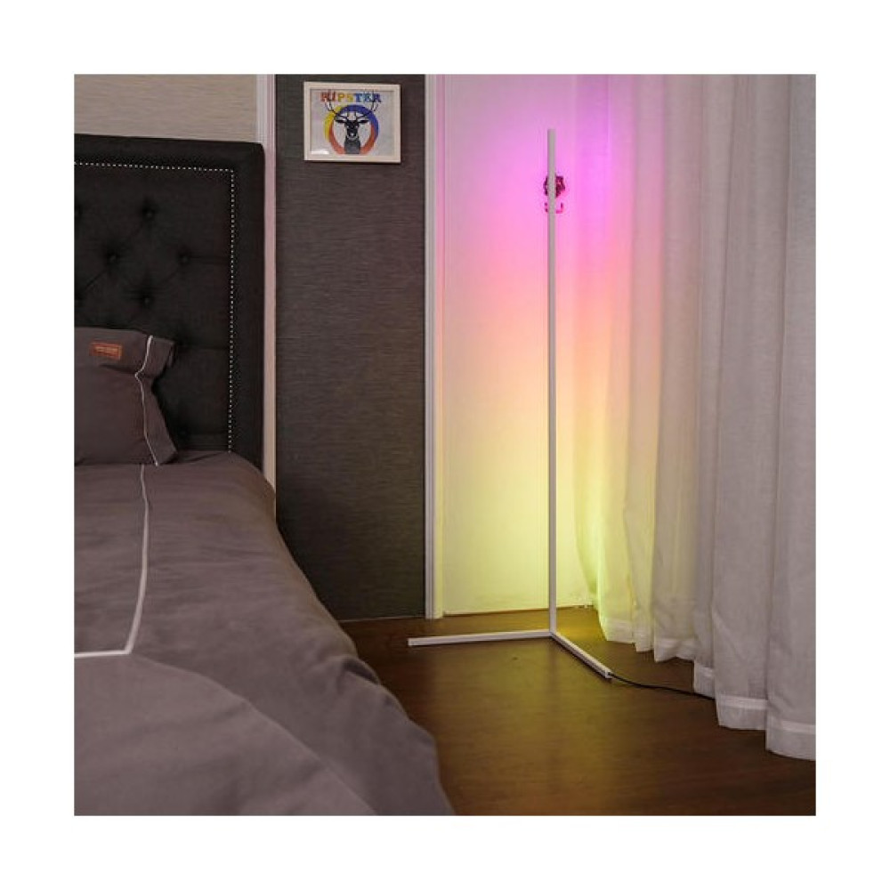 LED Zemin Lambası Ayakta Lambalar Modern Basit 5050 30 LED Ayakta Işıklar Modern Tarzı Demir Boyalı Zemin Lambası (Beyaz-Ab) - Beyaz Lambader Fiyatı