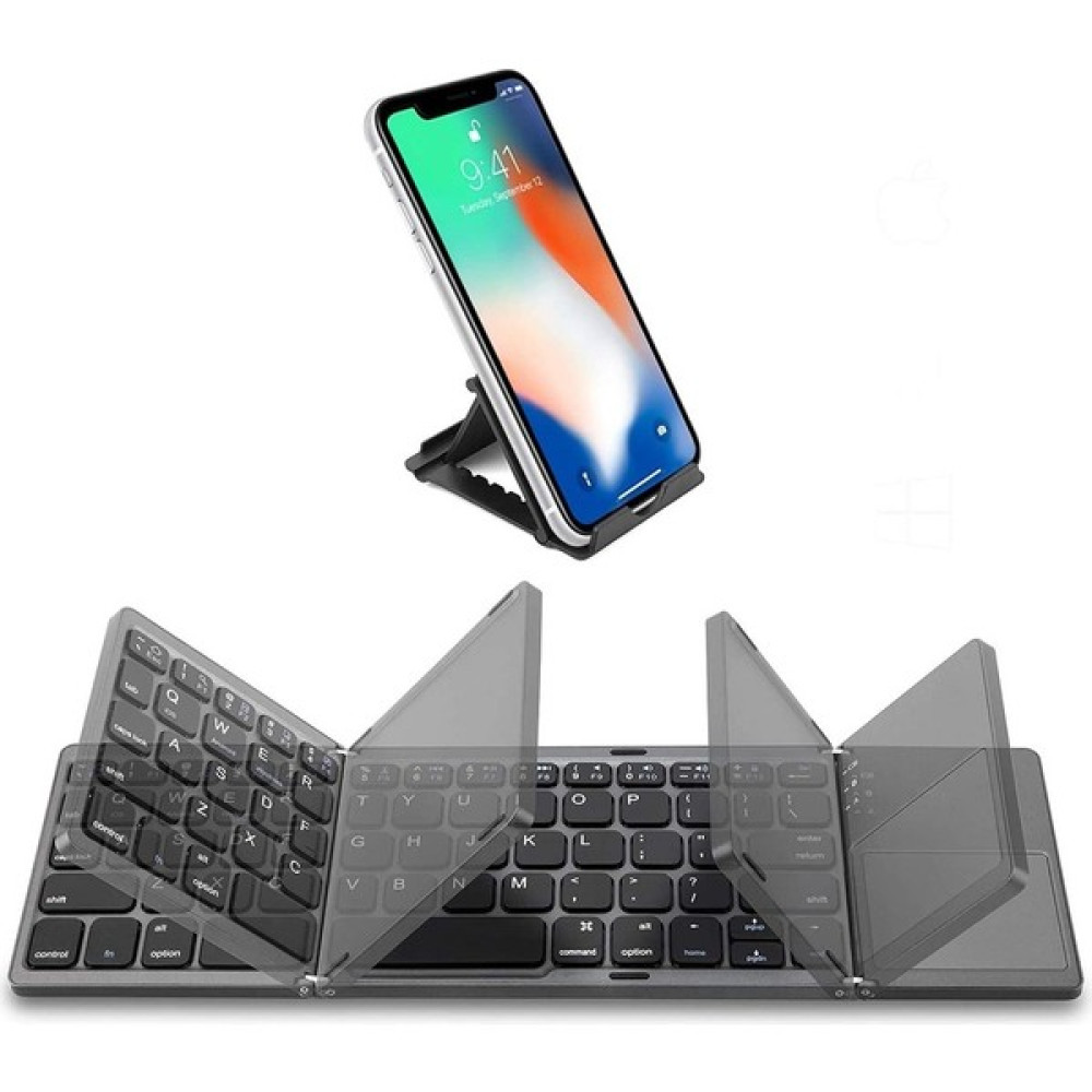 Leda Katlanabilir Bluetooth Klavye Ios, Android, Windows, Pc, Tablet ve Daha Fazlası Için Dokunmatik Yüzeyli Kablosuz Bluetooth Klavye (Yurt Dışından) Oyuncu Klavyesi Fiyatı