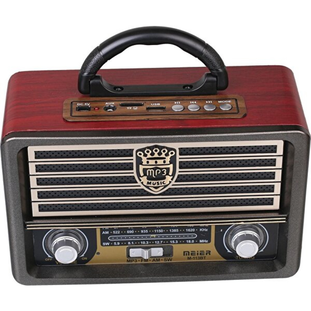 Leda Meier Smart Sepet M-113 Bt Usb/sd/mp3 Bluetooth Şarjlı Nostaljik Radyo (Yurt Dışından) - Kahverengi Alarmlı Saatler & Radyolar Fiyatı