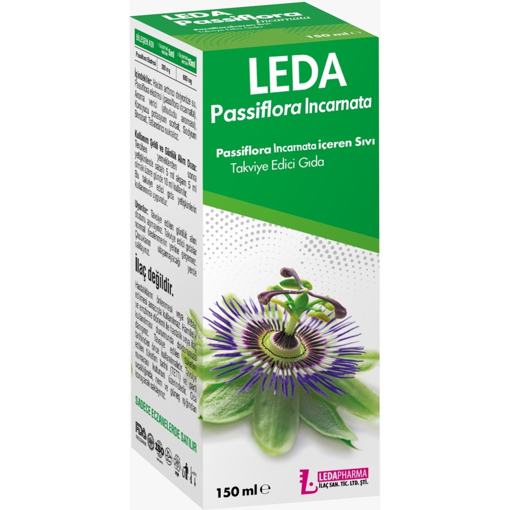 Ledapharma Pasiflora Sıvı Takviye Edici Gıda Şurup 150ml Doğal İçerik ile Enerji Artırıcı Sporcu Besini & Supplementler Fiyatı