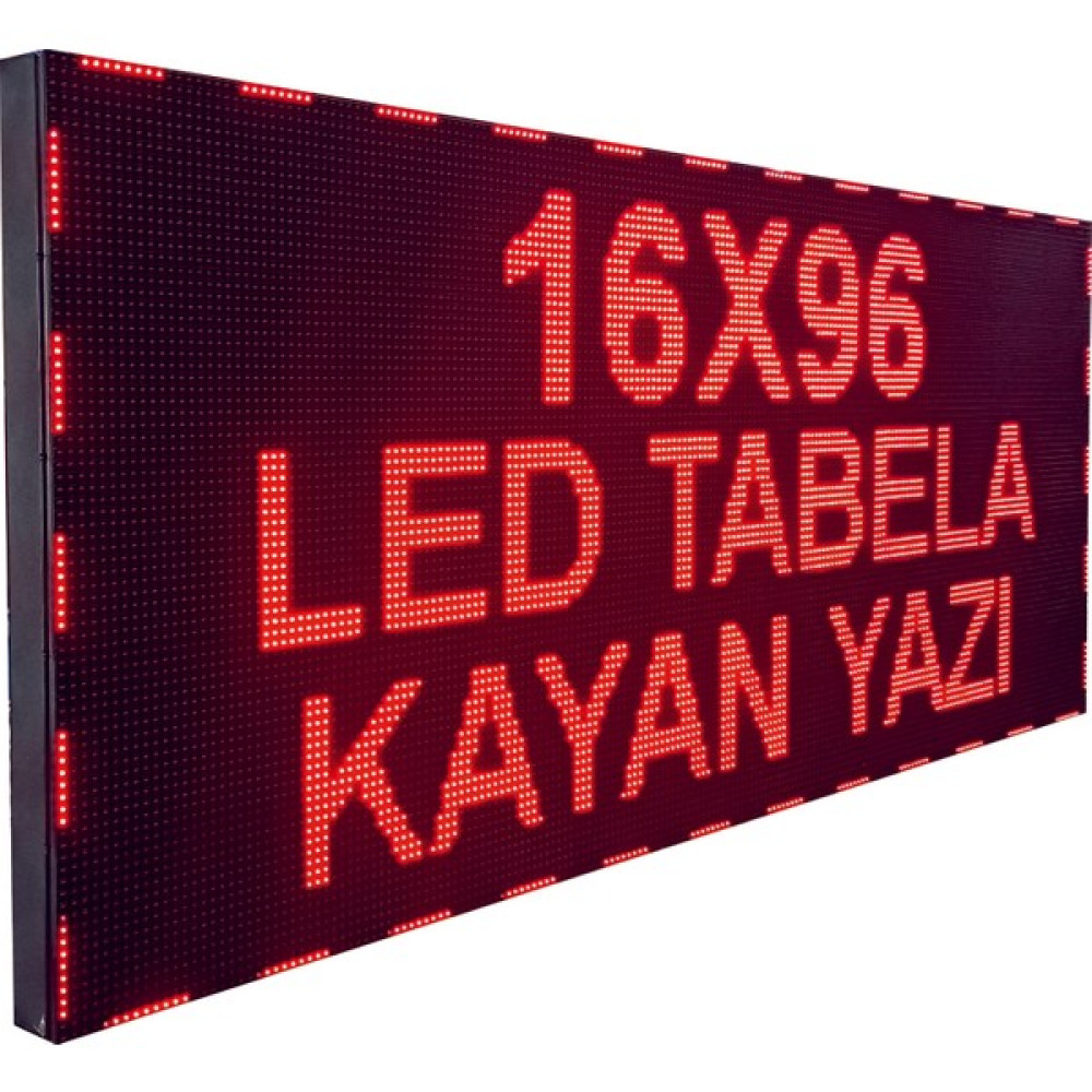 Ledeksis Kayan Yazı LED Tabela 16X96CM - 65 cm - Kırmızı Led Aydınlatmalar Fiyatı