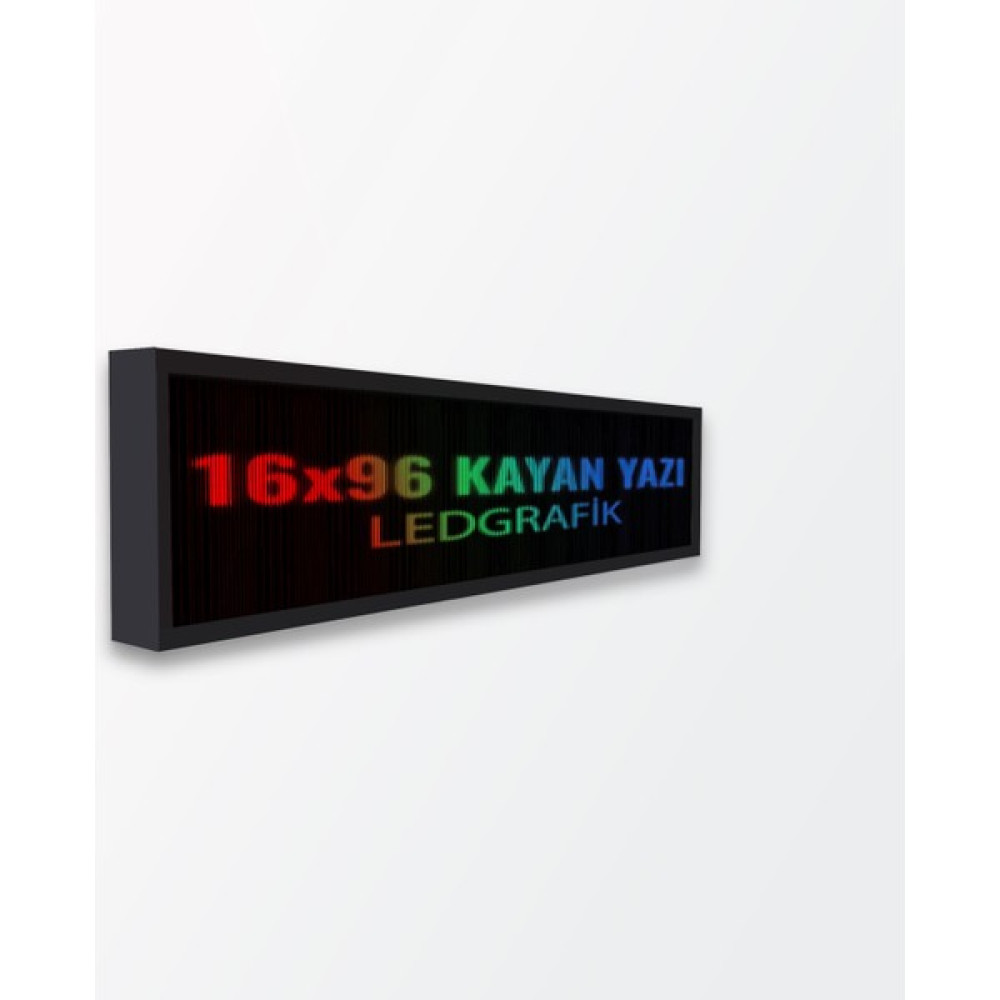 LEDGRAFIK 16X96 cm P10 Rgb Kayan Yazı Led Tabela - 16 x 96 cm Led Aydınlatmalar Fiyatı