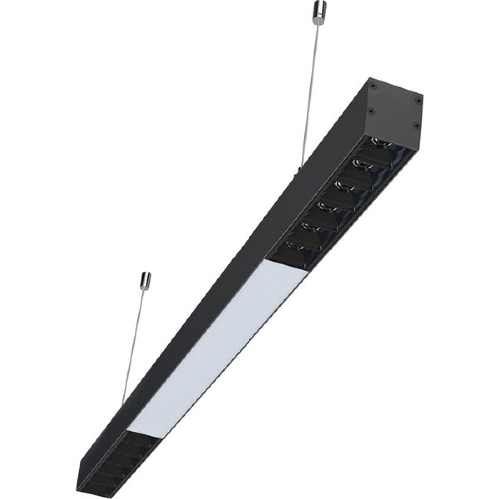Ledhouse 120 cm Mercekli Linear Modern LED Avize Sıva Üstü Sarkıt Armatür Lineer Aydınlatma (Siyah Kasa - 400 - Renkli Sarkıt Fiyatı