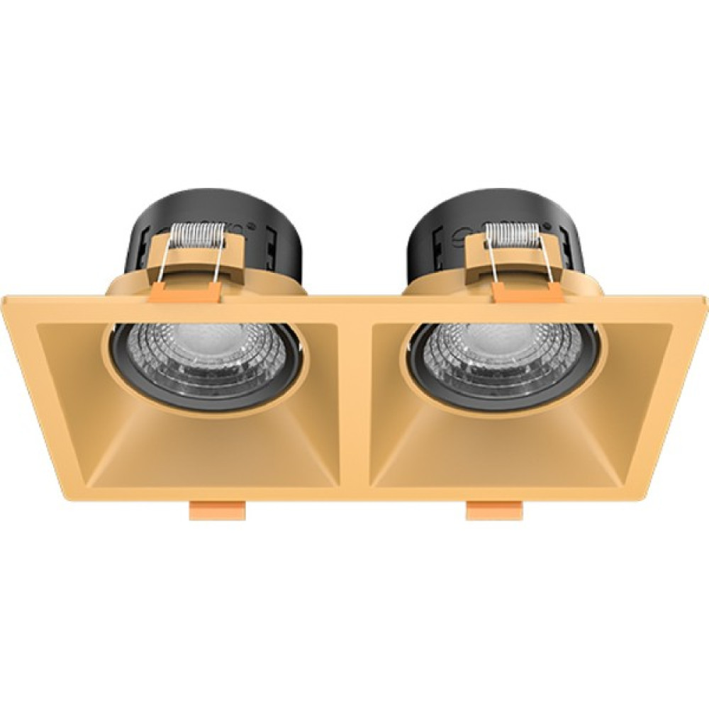 Ledhouse 2x8 W Ikili Kare Smd LED Sıva Altı Spot Lamba Tavan Armatür ( Gold Kasa - 6500K Beyaz Işık ) - Sarı Spot Fiyatı
