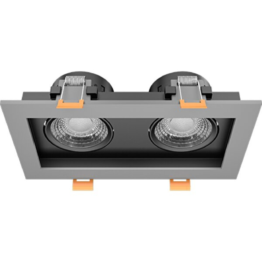 Ledhouse 2x8 W Ikili Kare Smd LED Sıva Altı Spot Lamba Tavan Armatür ( Titanium Kasa - 6500K Beyaz Işık ) - Gri Spot Fiyatı