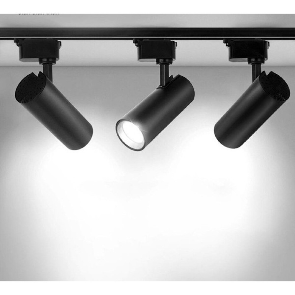 Ledim Siyah Kasa Beyaz Işık 1 Metre Raylı 3'lü 30W LED Ray Spot LED Vitrin Mağaza Armatürü Diğer Fiyatı