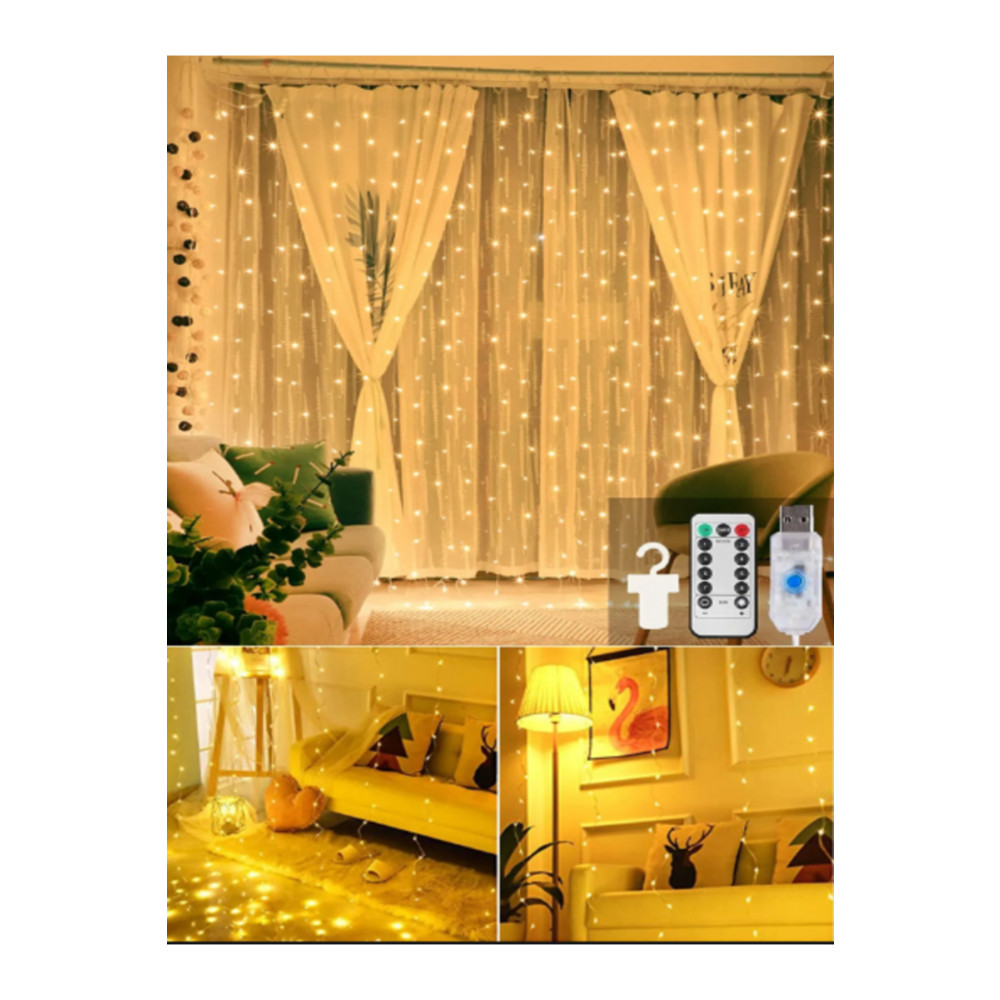 ledison Perde Peri Led Dekoratif Amaçlı 2X2 Metre 200 Ledli 8 Fonksiyonlu Yaş Günü & Parti Fiyatı