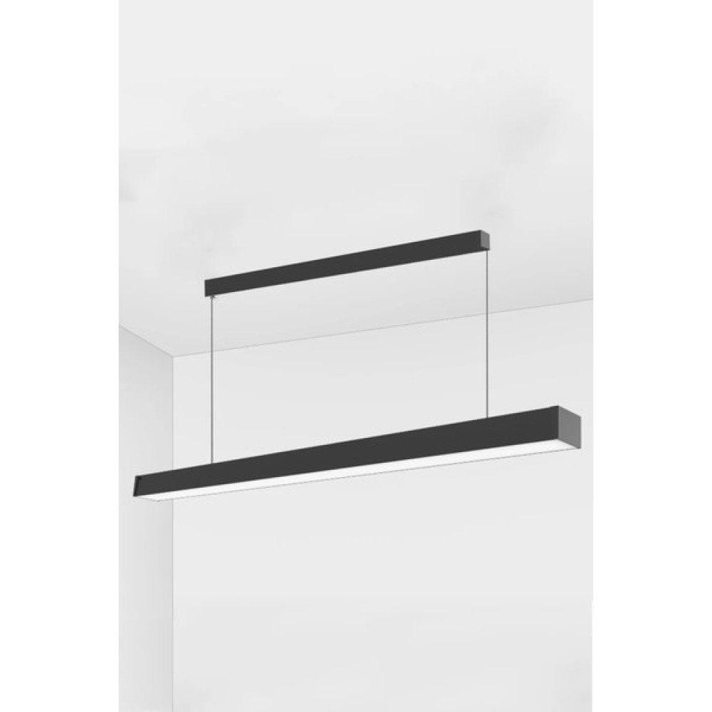 Ledmi Lineer 80CM Siyah Kasa 3 Renk Aydınlatma, Kumandalı, Ofis Aydınlatması, Modern Avize Avize Fiyatı