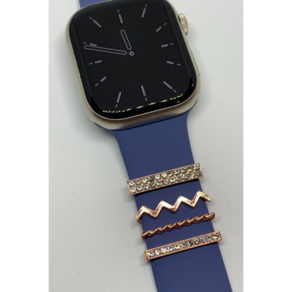 Ledoren Apple Watch Uyumlu Saat Kordon Aksesuarı Charm Set Tüm Seri Kordonlara Uyumlu Kordon Süsü - Lila Giyilebilir Teknoloji Aksesuarları Fiyatı