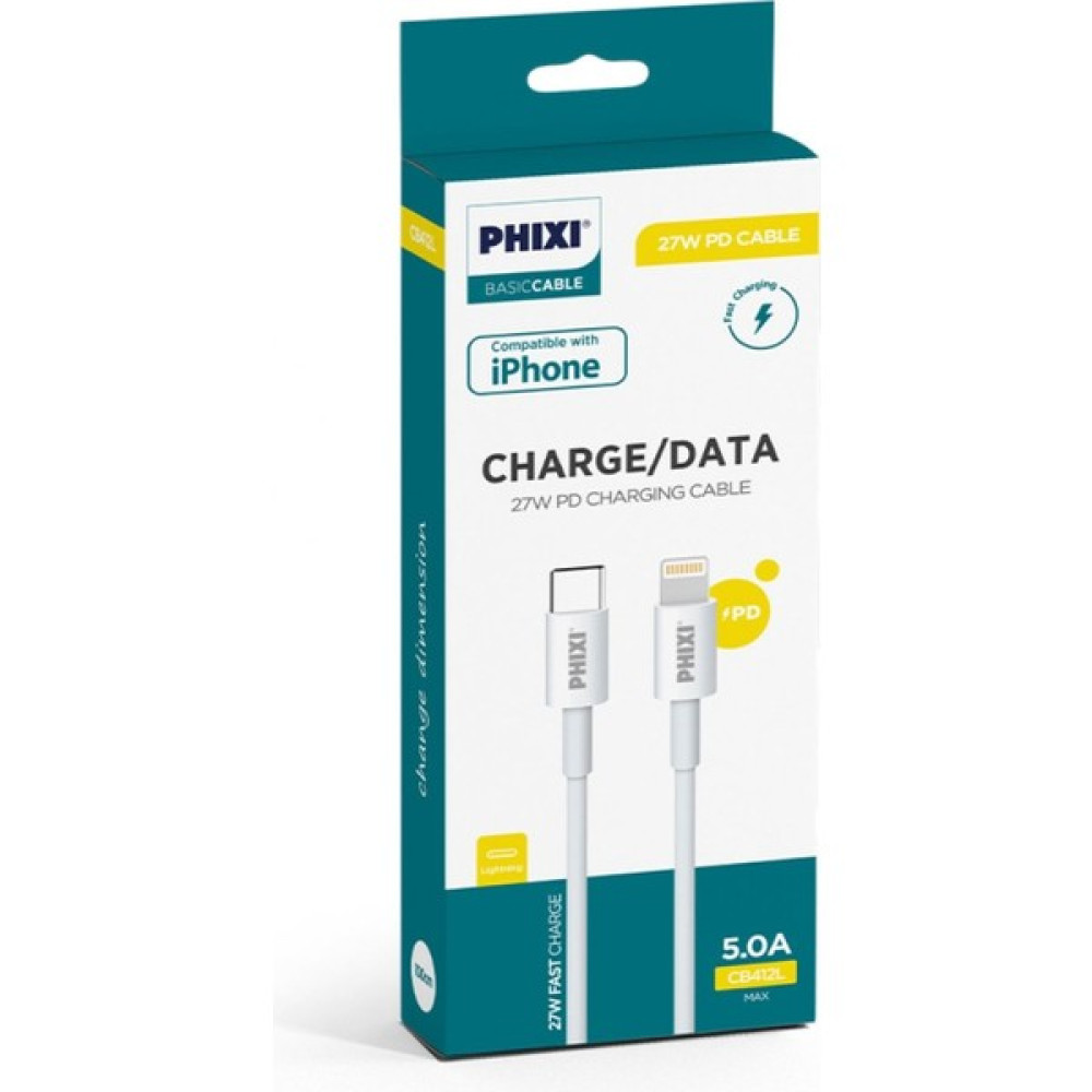 Ledoren Basic Type-C To Lightning USB Şarj Kablosu 27W 5.0A 1 Metre Iphone/huawei/xiamoi CB412L - Beyaz Cep Telefonu Şarj Cihazı Fiyatı
