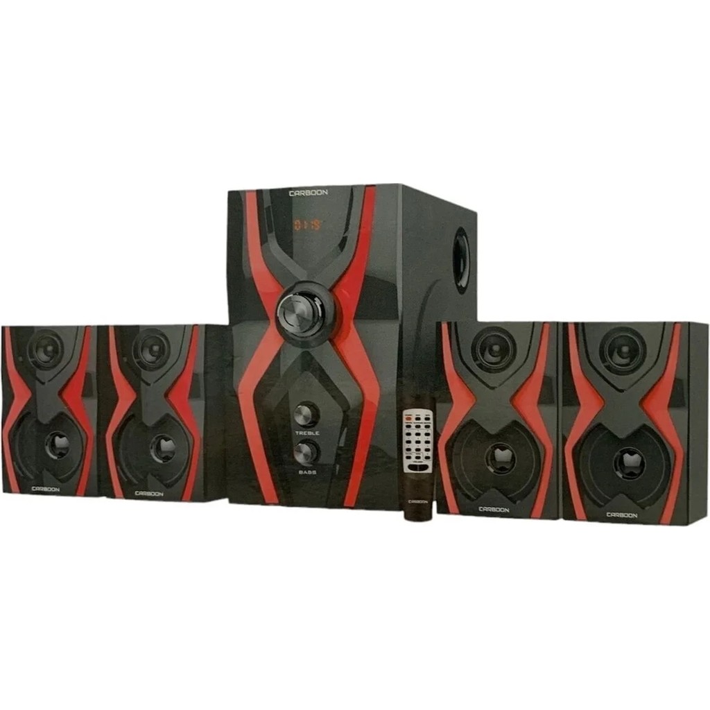 L'edoren Carboon Serisi 52 Watt Bluetoothlu 4+1 Dijital Ekran Radyolu Ses Sistemi USB Destekli Bluetooth Hoparlör Fiyatı