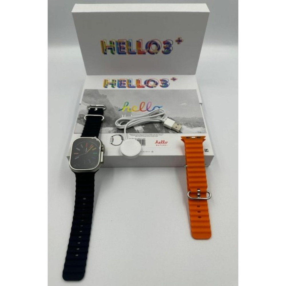 L'edoren Hello Watch 3 Amoled 3 Kordon Ultra 49MM Watch 8 Wireless Şarj Pusula 4gb Akıllı Saat 450 Mah - Siyah Diğer Fiyatı