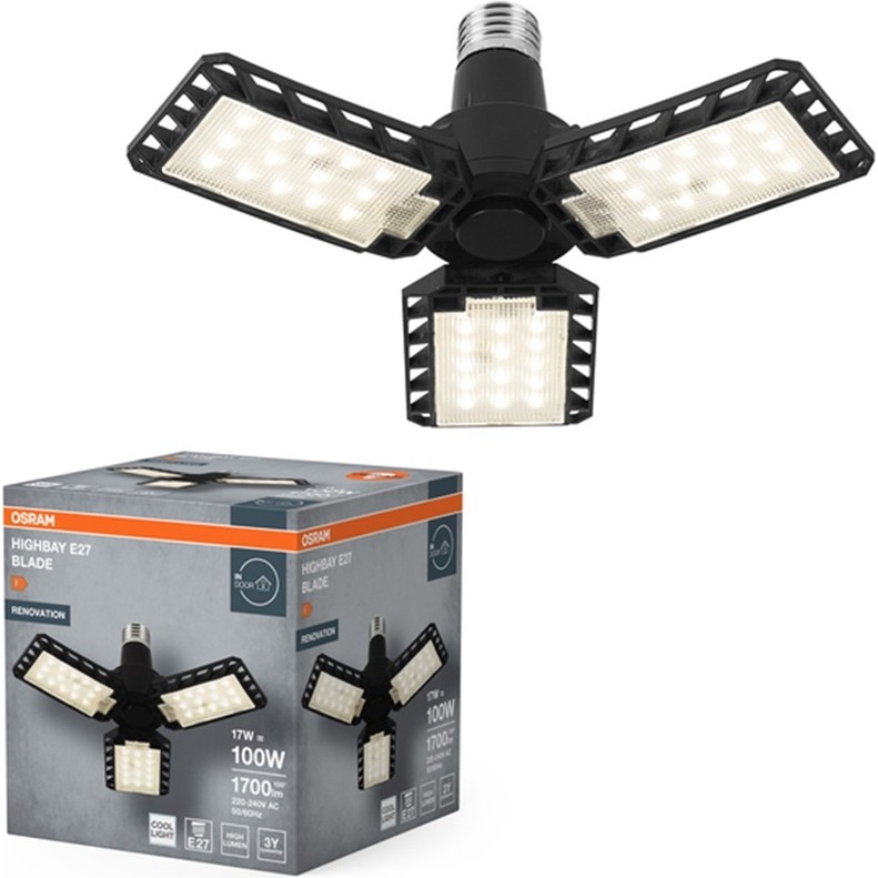 Ledvance Highbay Blade 17W 840 4000K 1700LM IP20 E27 Duy Beyaz Işık Siyah Aydınlatma AC630960155 Armatür Fiyatı