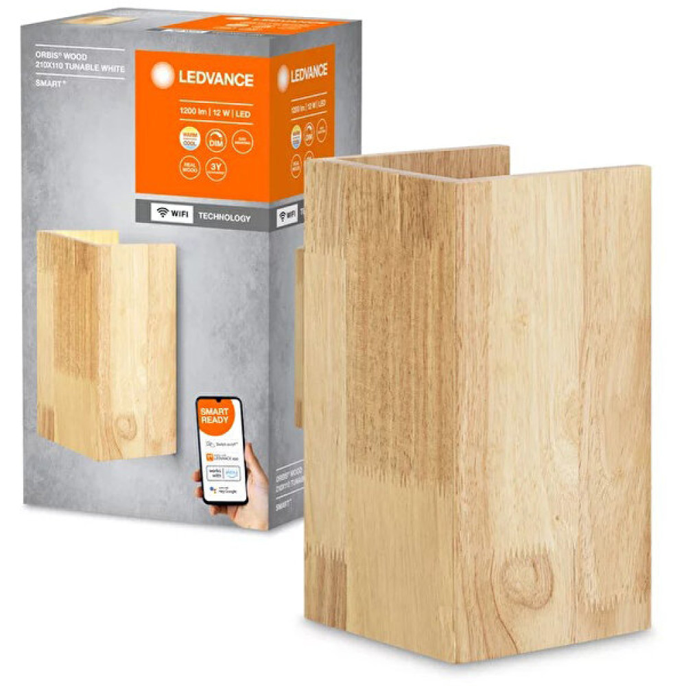 Ledvance Ip20 21 CM Smart WiFi Orbis Wood Aplik Led Aydınlatmalar Fiyatı