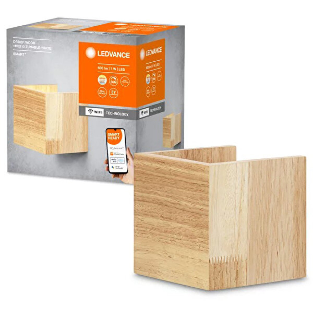 Ledvance Smart WiFi Ip44 11 CM Orbis Wood Aplik Led Aydınlatmalar Fiyatı