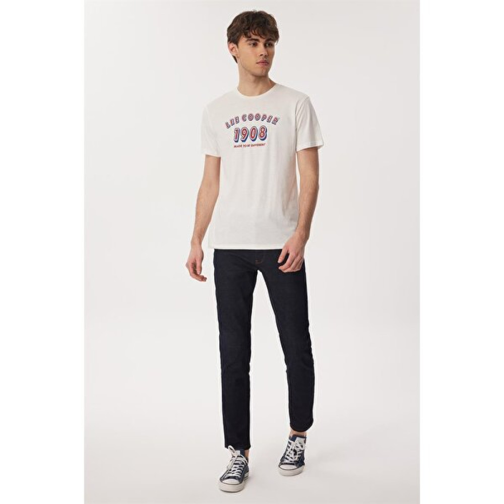 Lee Cooper Sunny Erkek O Yaka T-Shırt Beyaz Erkek T-shirt Fiyatı