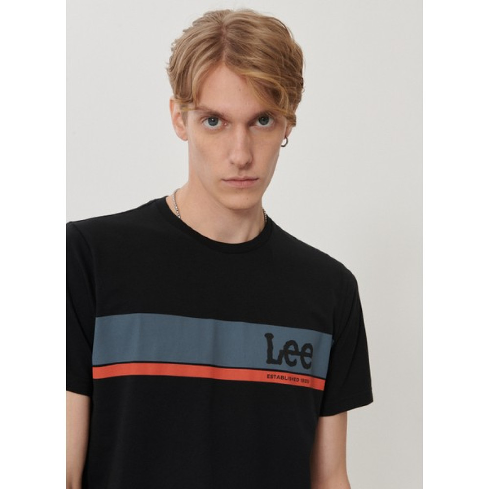 Lee Erkek Siyah Regular Fit Bisiklet Yaka T-Shirt Erkek T-shirt Fiyatı