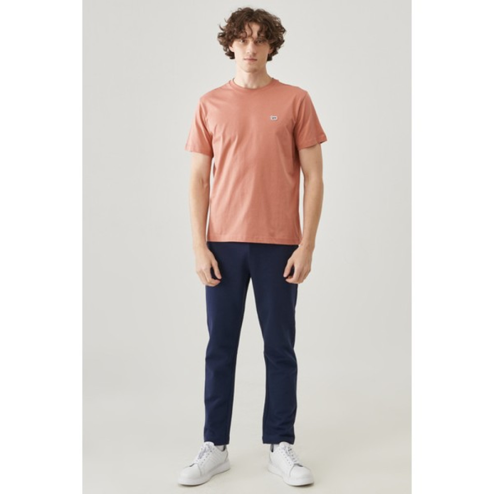 Lee Lightweight Small Logo Erkek Pembe Bisiklet Yaka Tişört Erkek T-shirt Fiyatı