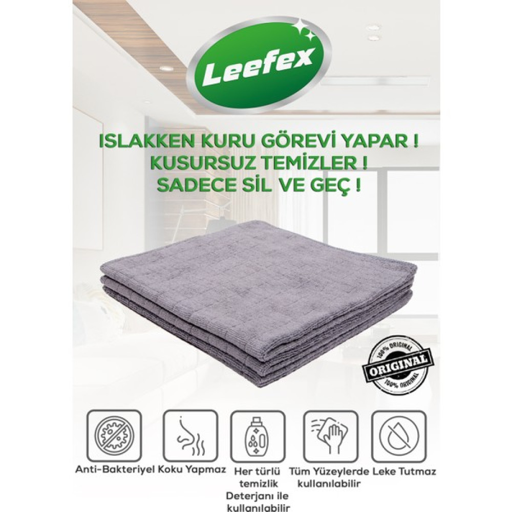 Leefex 3lü Mikrofiber Mutfak Temizlik Bezi 40*40 cm Leke Tutmaz Koku Yapmaz Kolay Silinebilen (3 Adet ) Temizlik Malzemeleri Fiyatı