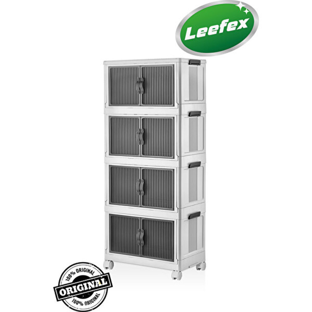 Leefex 4 Lü Özel Set Beyaz Renk Çok Amaçlı Kapaklı Portatif Istiflenebilir Organizer Dolap Tekerlekli Banyo Dolabı / Mobilyası Fiyatı