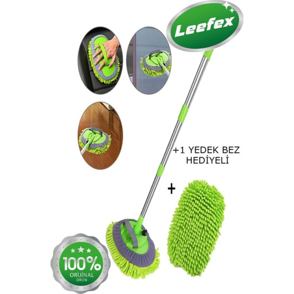 Leefex Çok Fonksiyonlu 2 In 1 Mikrofiber Araba Yıkama Fırçası Teleskopik Uzun Saplı Detay Fırçası Oto Bakım Bezleri Fiyatı