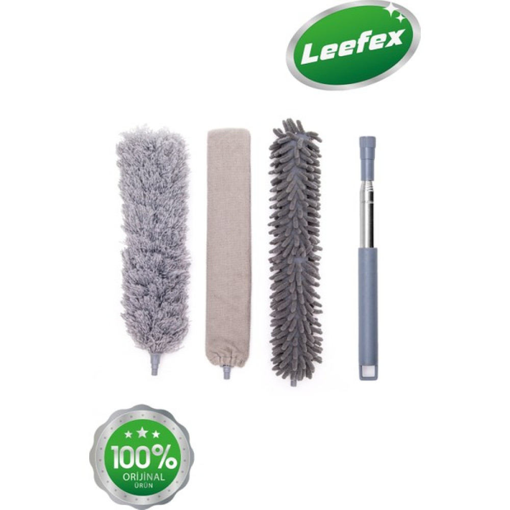 Leefex Mikrofiber Manyetik Anti-Statik Bükülebilen Toz Alma 3 Lü Full Set Uzayabilen Saplı Temizlik Malzemeleri Fiyatı