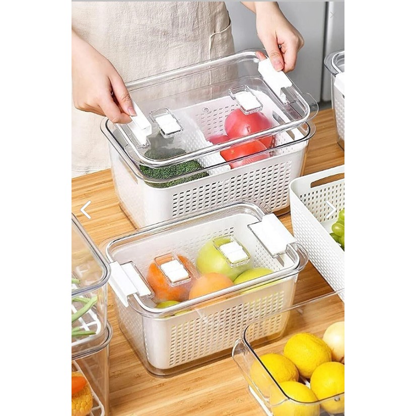 Leeshome Lossa Lüx 3 Adet Buzdolabı Içi Süzgeçli Organizer(2,5lt,5lt,9lt) Set-Saklama Buzdolabı Organizer Buzdolapları Fiyatı