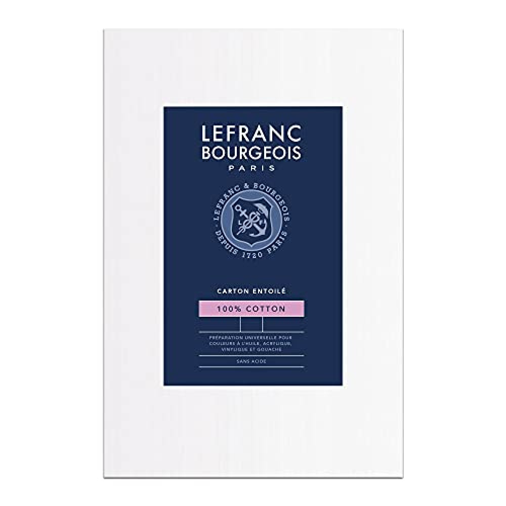 Lefranc and Bourgeois Painting Board, Cotton, White, Cotton, White, 60 x 80 x 0,6 cm