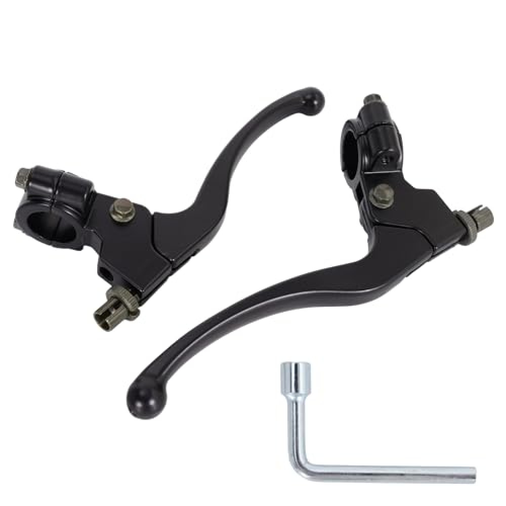 Left Right 7/8" Clutch Brake Handle Levers Perch for XR200r XR100 XR250 CRF70 CRF80 CRF100 CRF450R XR80 XL100 XL250 Mini Bike ATC MB200 MB165 Baja,22mm Universal Pit Dirt Bike Parts