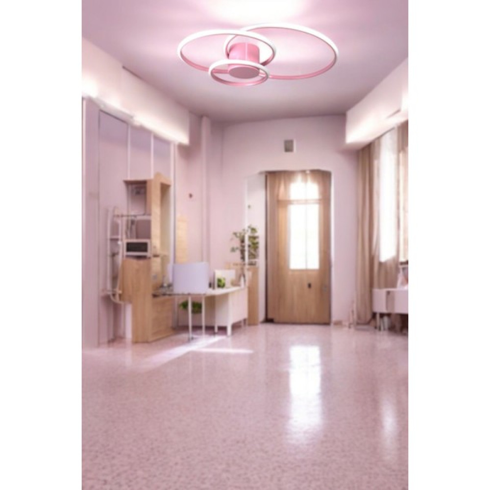 Legacy Sole Modern Tasarım Pembe Renk Salon - Çocuk Odası - Hol Beyaz LED 3 Lü Avize Avize Fiyatı