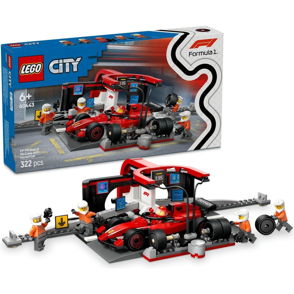 LEGO City Ferrari Arabalı F1 Pit Stop ve Pit Ekibi 60443-6 Yaş ve Üzeri Çocuklar Için Yarış Arabası Içeren Yaratıcı Oyuncak Yapım Seti, Doğum Günü ... Anne Bebek Oyuncak Fiyatı