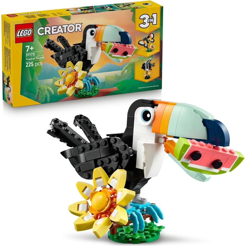 LEGO Creator 3'ü 1 Arada Vahşi Hayvanlar: Tropikal Tukan Kuşu 31173-7 Yaş ve Üzeri Doğa ve Hayvan Tutkunu Çocuklar Için Kelebek ve Balık Olarak Inş... Evcil Hayvan Ürünleri Fiyatı