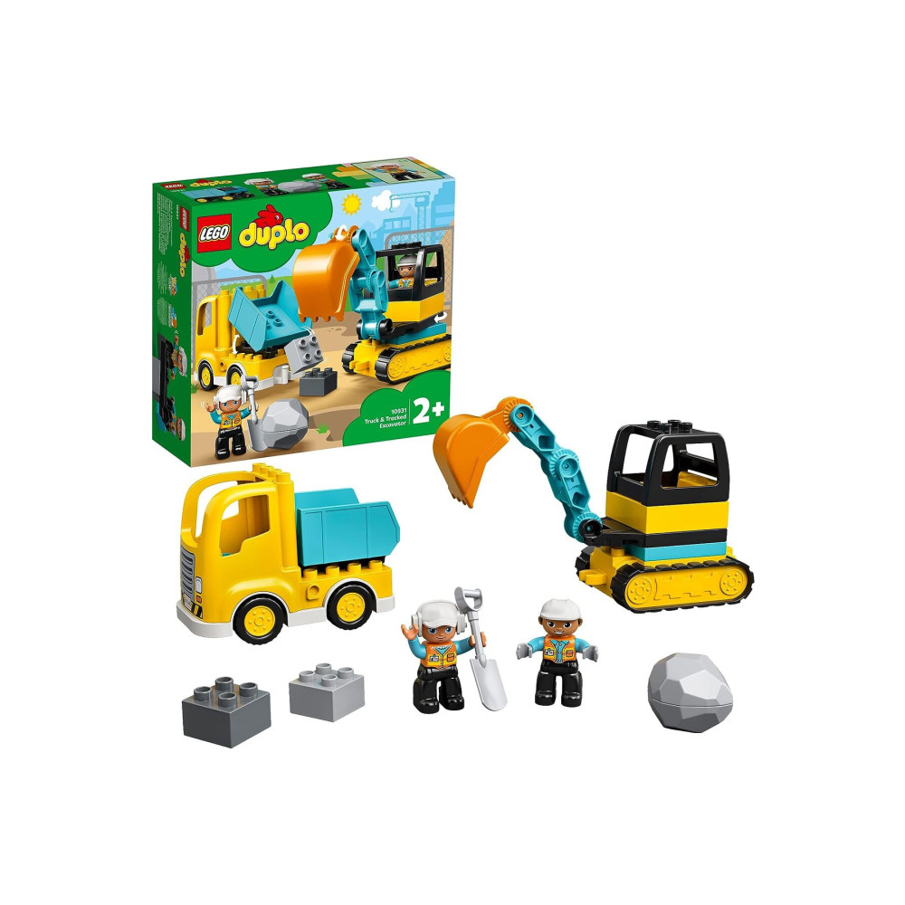 LEGO ® DUPLO® İnşaat Kamyonu ve Paletli Kazıcı 10931 -Çocuklar için Oyuncak Yapım Seti (20 Parça) Legolar ( Yapım Oyuncakları ) Fiyatı