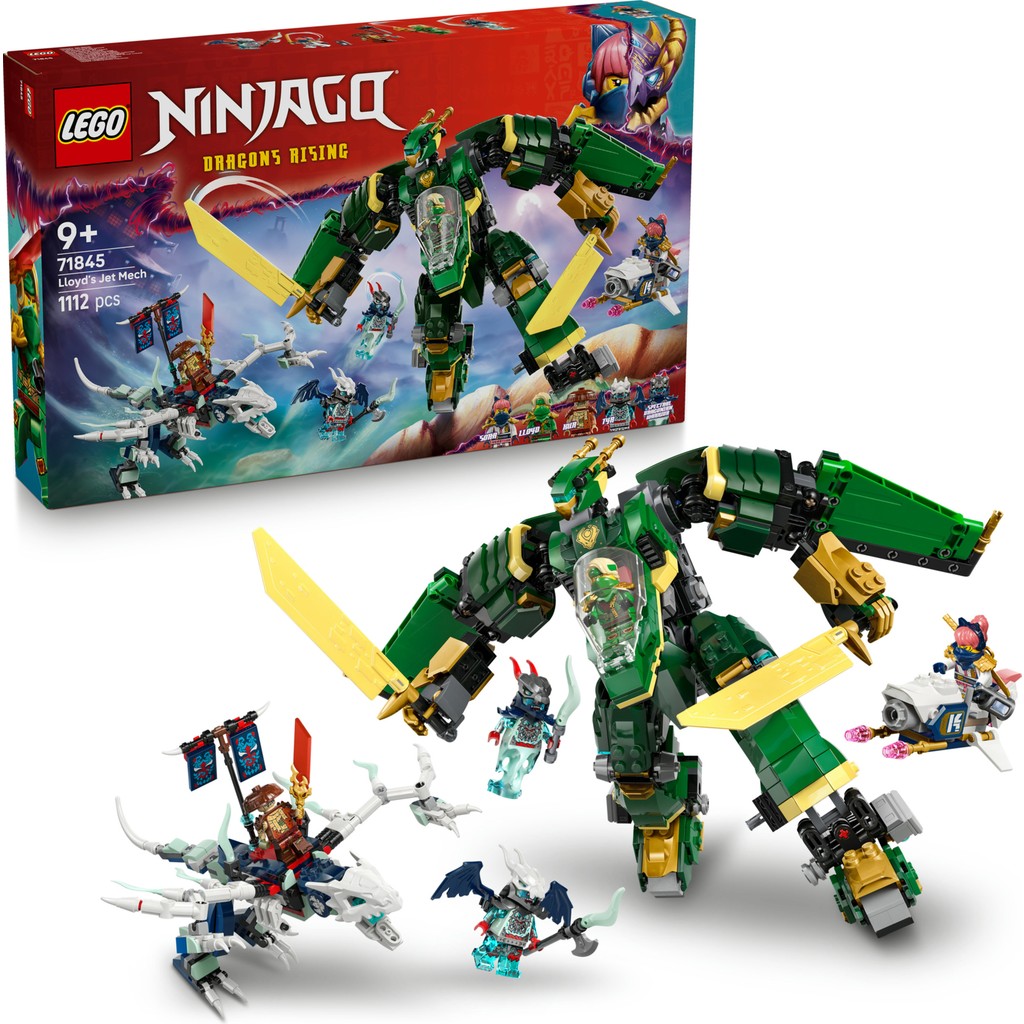 LEGO® NINJAGO® Lloyd’un Jet Robotu 71845 - 9+ Çocuklar için 5 Minifigür ve Ejderha İçeren Yaratıcı Oyuncak Yapım Seti (1112P) Anne Bebek Oyuncak Fiyatı
