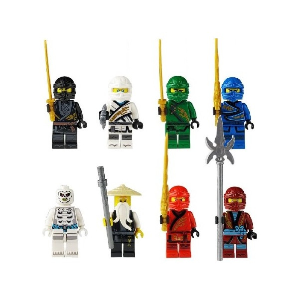 Legoedlyy  Ninjago 8 Li Mini Figür Set Skyblue Süper Legolar ( Yapım Oyuncakları ) Fiyatı