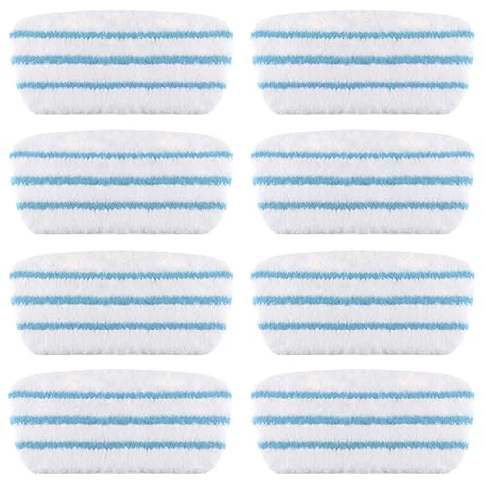Leiksen 8 Pack Steam Mop Cloth Fits Steam Mop TB-1118 Washable, Reusable, Super Absorbent Microfiber Steam Mop Pads Steam Mop Replacement Pads