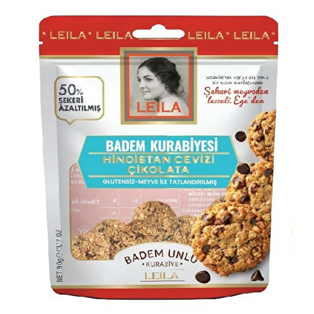 Leila Badem Kurabiyesi Damla Çikolata&Hindistan Cevizi 90 g Giyim & İç Giyim Fiyatı