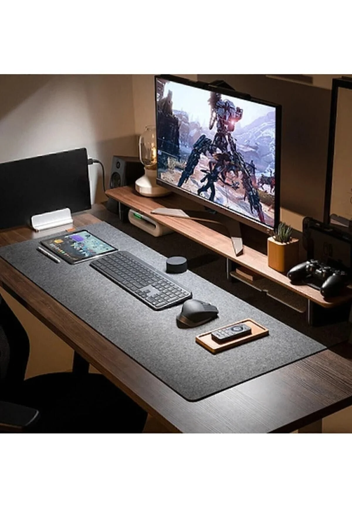 Leiste Keçe Çalışma Masası Düzenleme Ve Oyuncu Mouse Pedi Masa Üstü Düzenleyici Mat 50x100 Cm" Mouse Pad Fiyatı