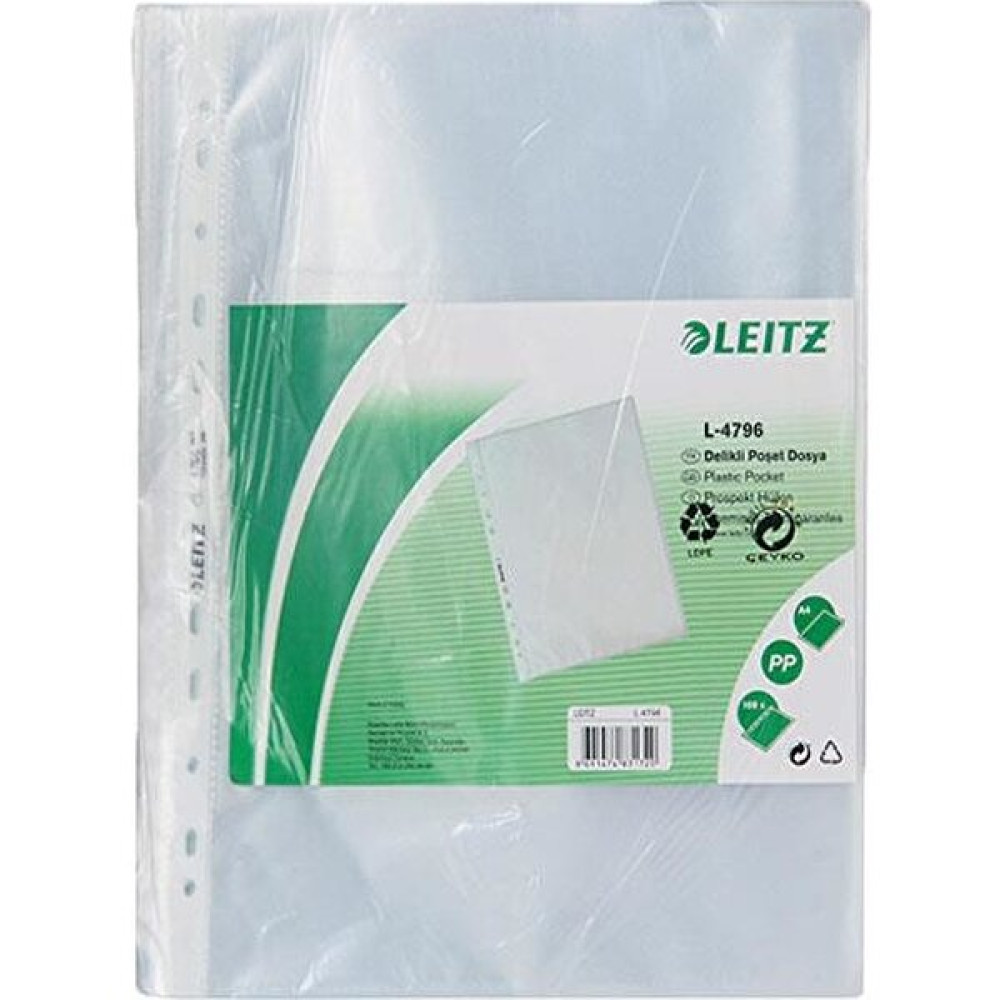Leitz Delikli Poset Dosya A4 100 Lu (4796T) Dosya Fiyatı