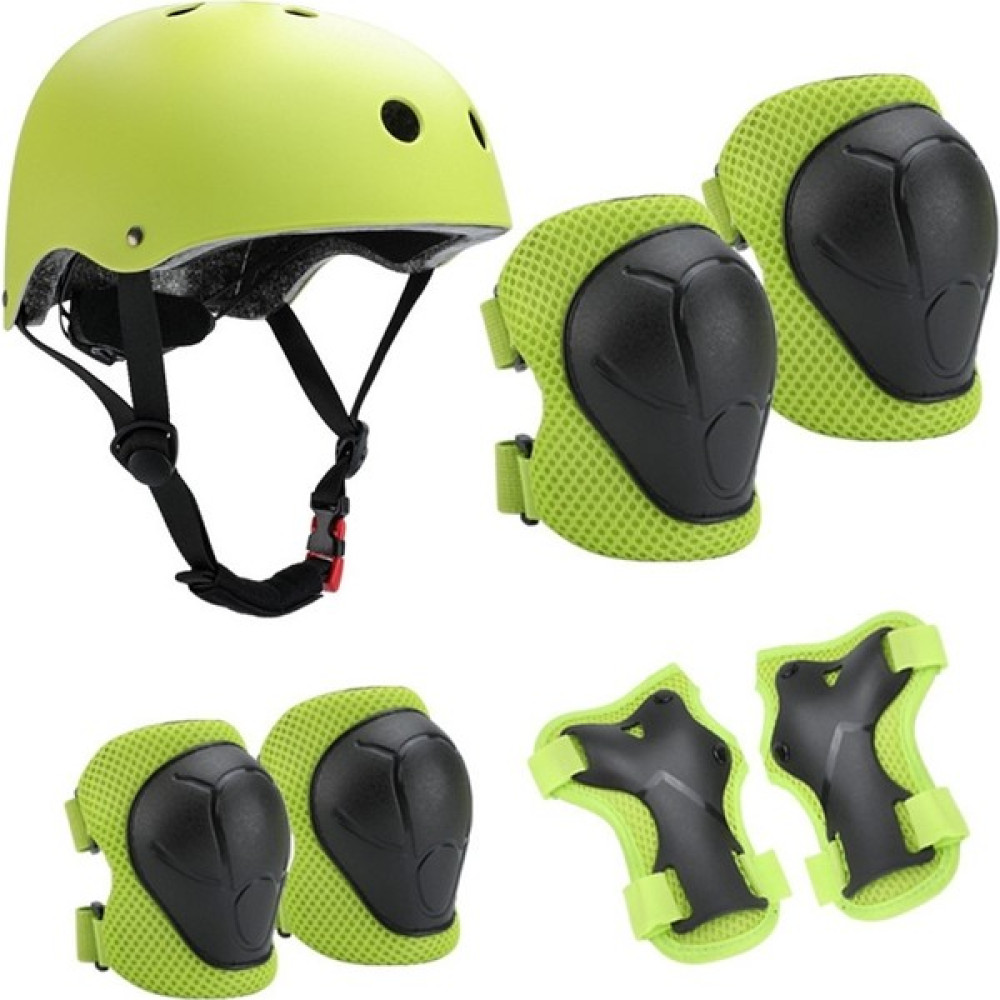 Lele 7 Parçalı Çocuk Paten ve Scooter Koruyucu Kask Seti (Yurt Dışından) - Açık Yeşil Motorsiklet Kaskları Fiyatı